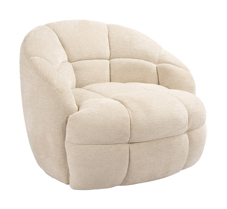 LABEL51 Draaifauteuil Bubble Raven stof - Naturel