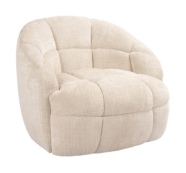 LABEL51 Draaifauteuil Bubble Cremona stof - Naturel