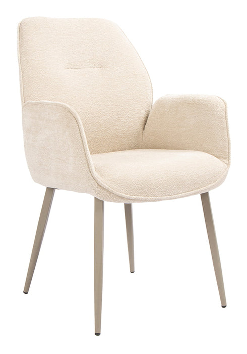 LABEL51 Eetkamerstoel Mayson Cremona stof - Taupe/Brons