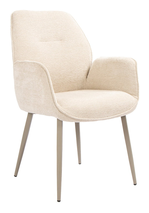 LABEL51 Eetkamerstoel Mayson Cremona stof - Taupe/Brons