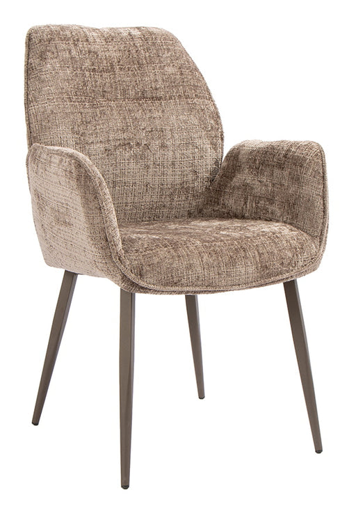LABEL51 Eetkamerstoel Mayson Cremona stof - Taupe/Zwart