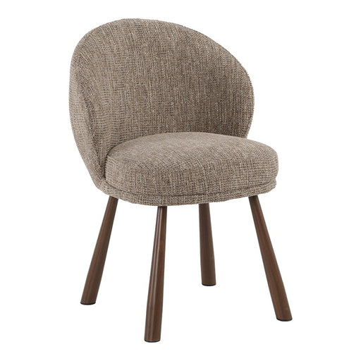 LABEL51 Eetkamerstoel Haya Pure Weave stof en walnoot - Taupe