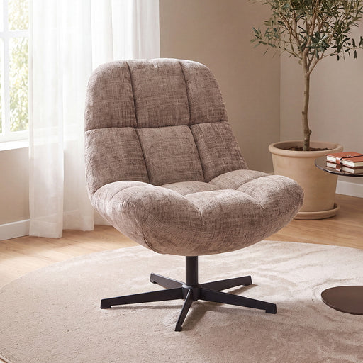 LABEL51 Draaifauteuil Cocoon Cremona stof - Taupe