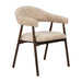 LABEL51 Eetkamerstoel Maren Cremona stof en walnoot - Beige