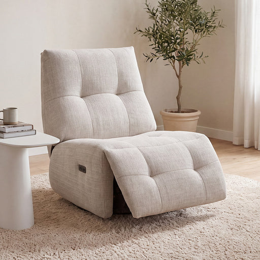 LABEL51 Draaibare Relaxfauteuil Snooze Lounge Cremona stof - Naturel