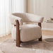 LABEL51 Fauteuil Nice Cremona stof en walnoot - Naturel