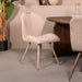 LABEL51 Eetkamerstoel Silly Bouclé - Naturel/Taupe - ThatLyfeStyle