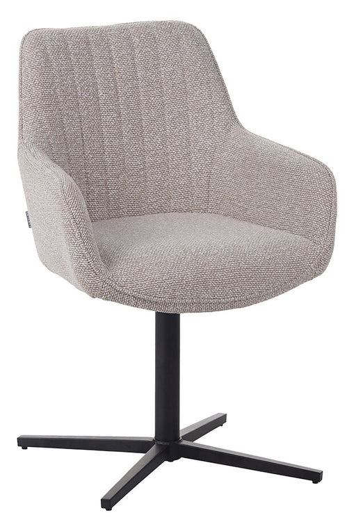 LABEL51 Eetkamerstoel Mira Bouclé - Naturel - ThatLyfeStyle