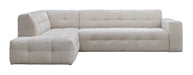 LABEL51 Hoekbank Lorenzo Links, 294cm, Elite stof - Naturel