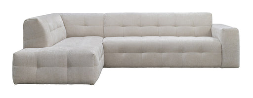 LABEL51 Hoekbank Lorenzo Links, 294cm, Elite stof - Naturel