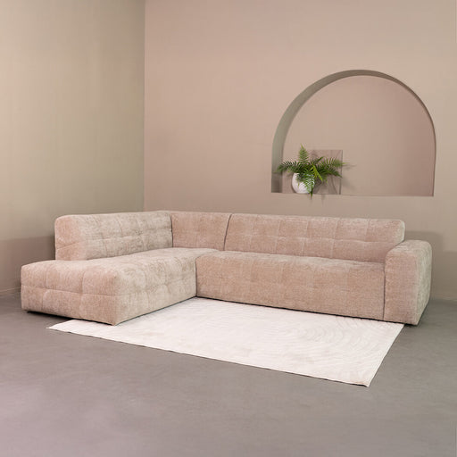 LABEL51 Hoekbank Lorenzo Links 294 cm Elite Stof - Clay