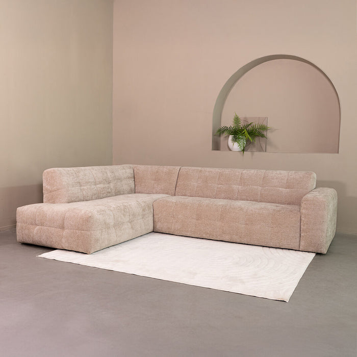 LABEL51 Hoekbank Lorenzo Links 294 cm Elite Stof - Clay