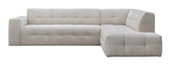 LABEL51 Hoekbank Lorenzo Rechts, 294cm, Elite stof - Naturel