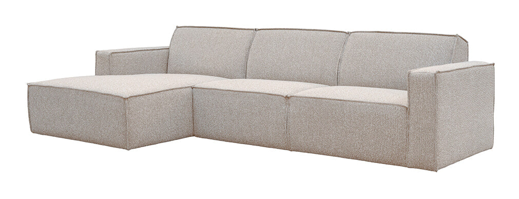 LABEL51 Loungebank Kay Links, Bouclé - Naturel - ThatLyfeStyle