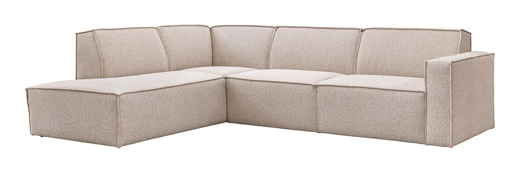 LABEL51 Hoekbank Kay 283cm, Links, Royal Bouclé - Naturel - ThatLyfeStyle