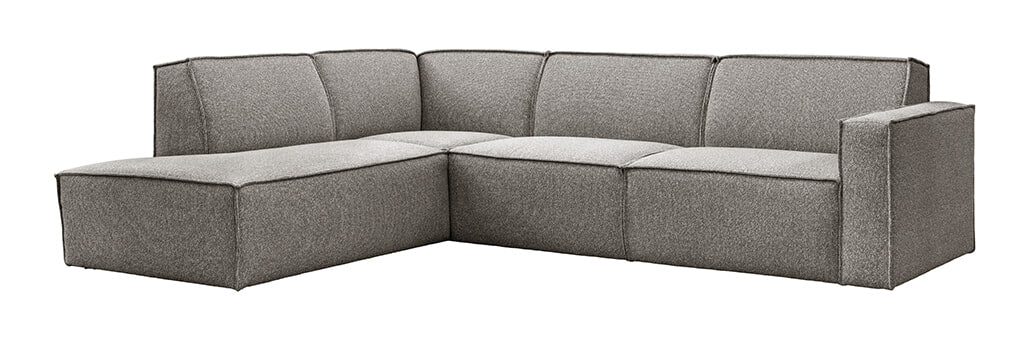 LABEL51 Hoekbank Kay 283cm, Links, Bouclé - Mushroom - ThatLyfeStyle