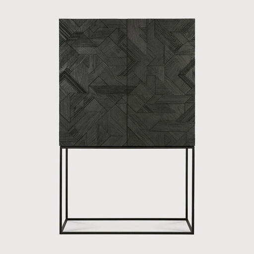 Ethnicraft Opbergkast Graphic Gevernist Teakhout, 160 x 100cm - Zwart