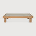 Ethnicraft Outdoor Salontafel Monocle Teakhout en Beton, 120 x 83cm - Lichtgrijs