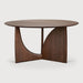 Ethnicraft Ronde Eettafel Geometric Gevernist Teakhout, 150cm - Bruin