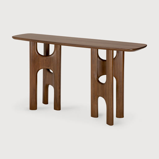 Ethnicraft Sidetable Flow Gevernist Teakhout, 150 - Wild Brown