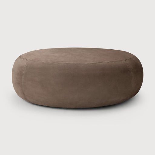 Ethnicraft Poef Orb Nubuck Leer - Fawn