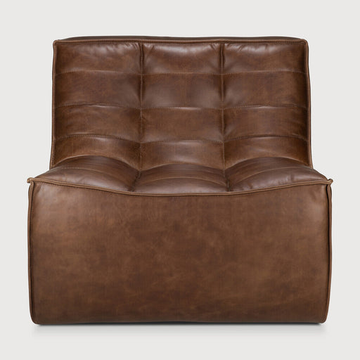 Ethnicraft Modulaire Bank N701 1-zits, Leder - Chestnut - ThatLyfeStyle