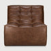 Ethnicraft Modulaire Bank N701 1-zits, Leder - Chestnut