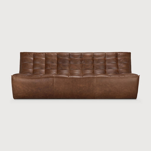 Ethnicraft Modulaire Bank N701 3-zits, Leder - Chestnut - ThatLyfeStyle
