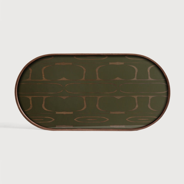 Ethnicraft Ovaal Dienblad Second Nature 71 x 36cm - Moss