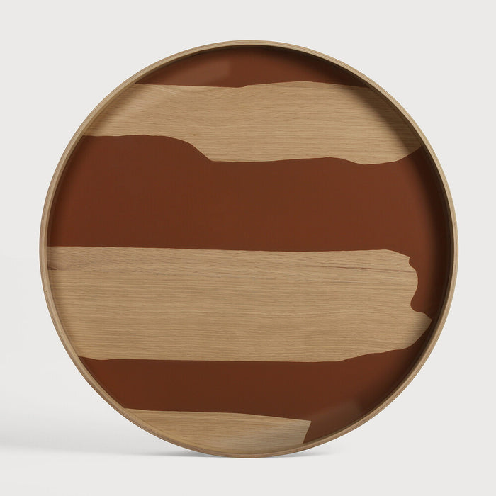 Ethnicraft Rond Dienblad Second Nature Glas, 61cm - Auburn