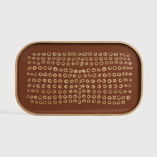 Ethnicraft Dienblad Second Nature Glas, 53 x 31cm - Auburn