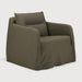 Ethnicraft Draaifauteuil Weave Linnenmix - Groen
