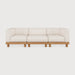 Ethnicraft Modulaire Loungebank Monocle 3-zits, Teakhout - Naturel