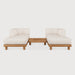 Ethnicraft Modulaire Loungebank Monocle Lounge links en rechts met salontafel, Teakhout