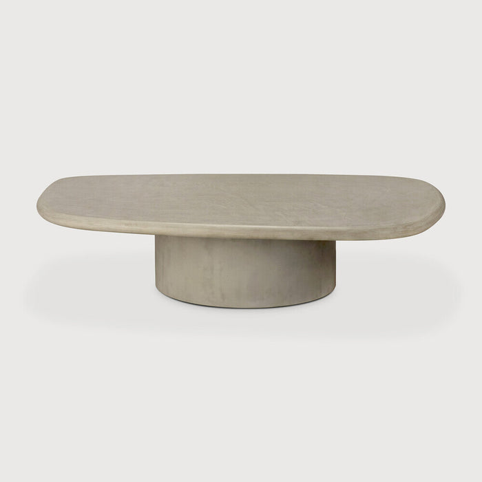 Ethnicraft Organische Outdoor Salontafel Elements Beton, 134 x 90cm - Lichtgrijs - ThatLyfeStyle