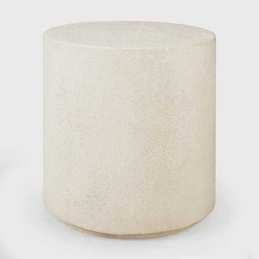 Ethnicraft Ronde Bijzettafel Elements Microcement, 40cm - Off White