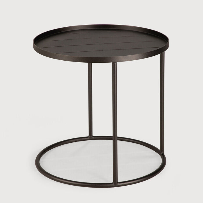 Ethnicraft Ronde Outdoor Bijzettafel Tray 49cm - Dark Bronze - ThatLyfeStyle