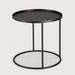 Ethnicraft Ronde Outdoor Bijzettafel Tray 49cm - Dark Bronze - ThatLyfeStyle