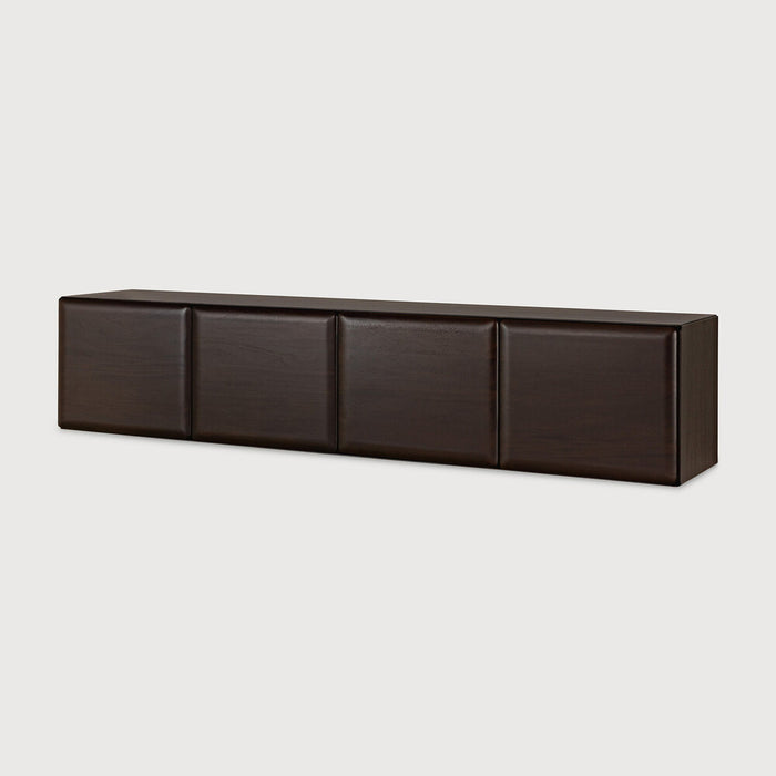 Ethnicraft Zwevend TV-meubel PI Gevernist Mahoniehout, 225cm - Rose Brown