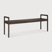 Ethnicraft Eetkamerbank Jack Gevernist Mahoniehout, 150cm - Donkerbruin