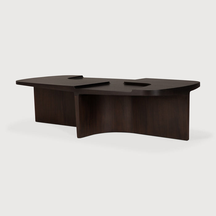 Ethnicraft Deens Ovale Salontafel Brutalist Gevernist Mahoniehout, 143 x 75cm - Rose Brown - Ovaal