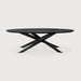 Ethnicraft Ovale Eettafel Mikado Gevernist Eikenhout, 267 x 138cm - Zwart - Ovaal
