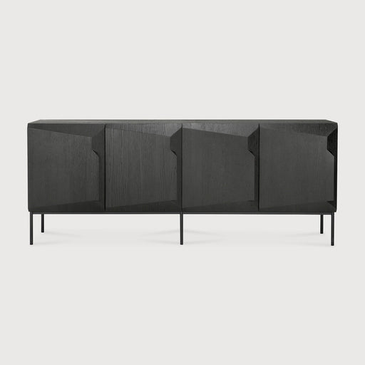 Ethnicraft Dressoir Stairs Gevernist Eikenhout, 200cm - Zwart