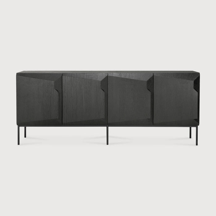 Ethnicraft Dressoir Stairs Gevernist Eikenhout, 200cm - Zwart