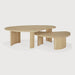 Ethnicraft Organische Salontafel Boomerang Eikenhout, set van 2 stuks - Naturel