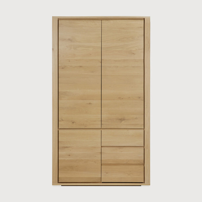 Ethnicraft Kledingkast Shadow Geolied Eikenhout, 200 x 115cm - Naturel