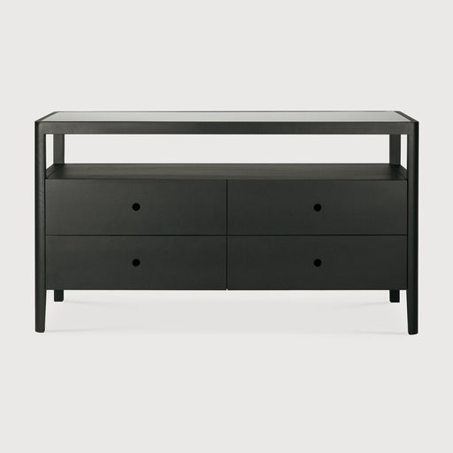 Ethnicraft Dressoir Spindle Gevernist Eikenhout, 150cm - Zwart