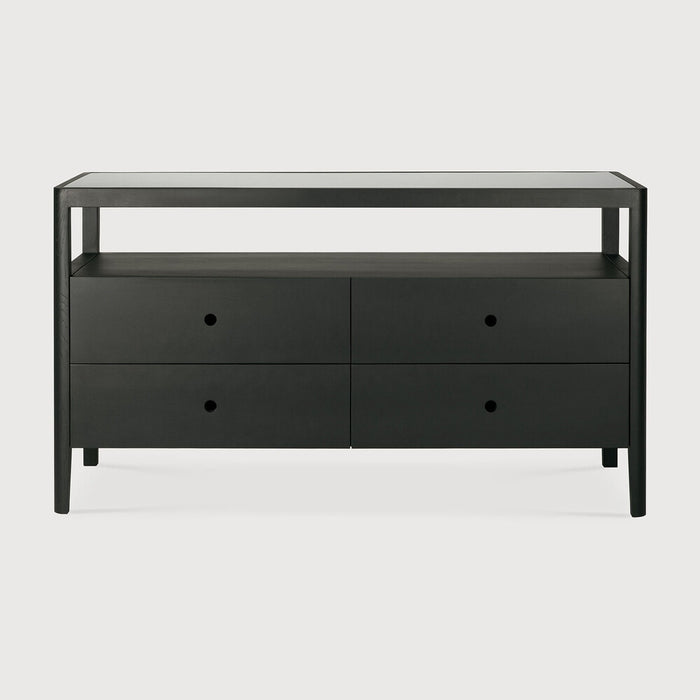 Ethnicraft Dressoir Spindle Gevernist Eikenhout, 150cm - Zwart