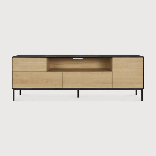 Ethnicraft TV-meubel Blackbird Geolied Eikenhout, 180cm - Zwart