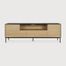 Ethnicraft TV-meubel Blackbird Geolied Eikenhout, 180cm - Zwart